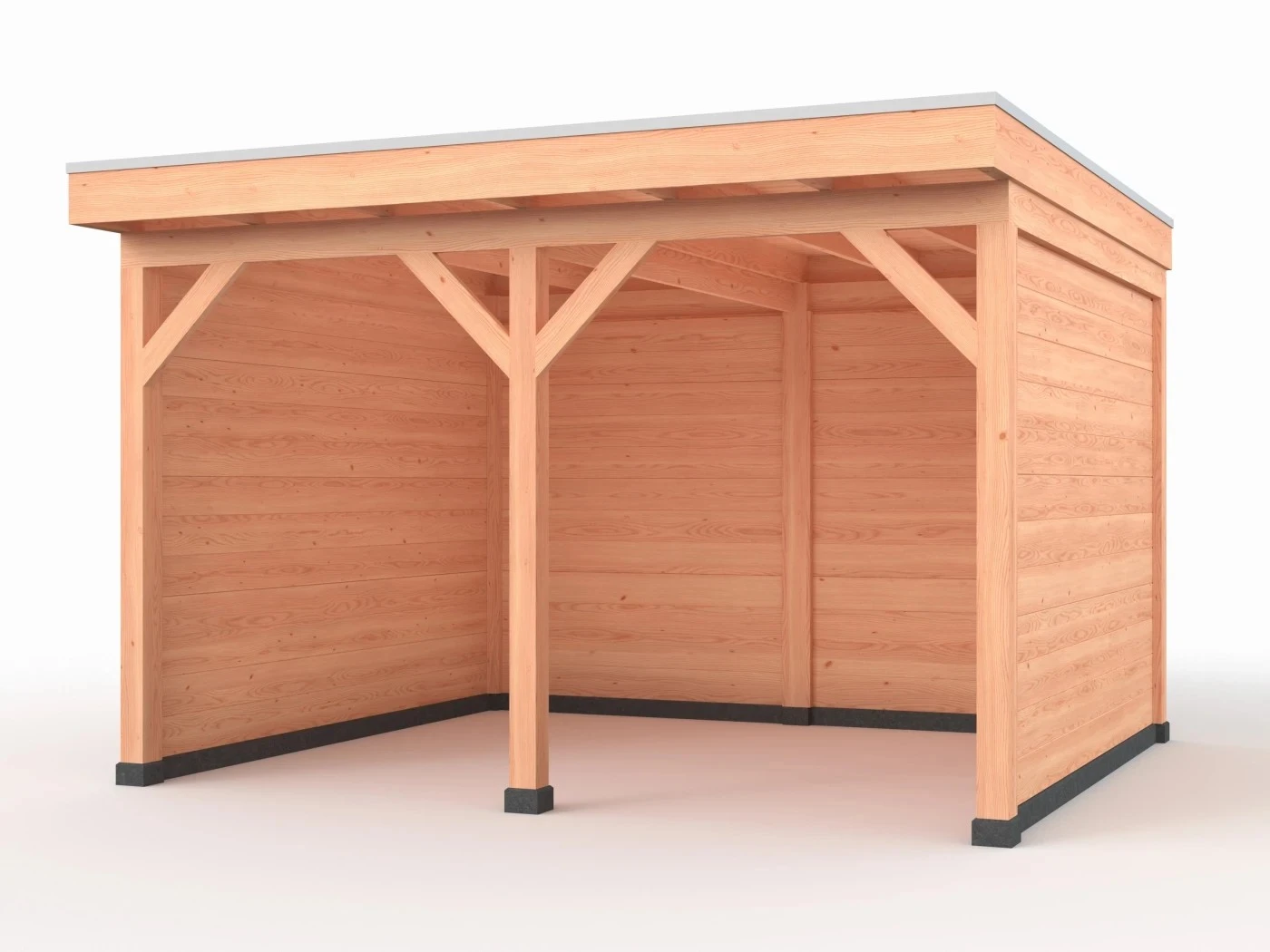 Douglas overkapping, 400 x 350, met achterwand en twee zijwanden, Westwood Comfort - Afbeelding 1